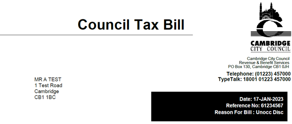 Your Council Tax Bill Explained - Cambridge City Council