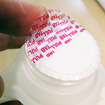 Pull tab / Safety seal - e.g. milk bottle or tablet bottle seals