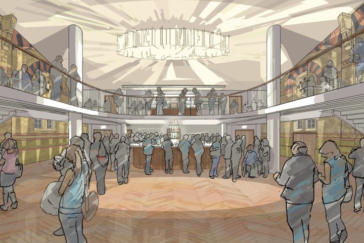 An artist's impression of how the Corn Exchange interior might look
