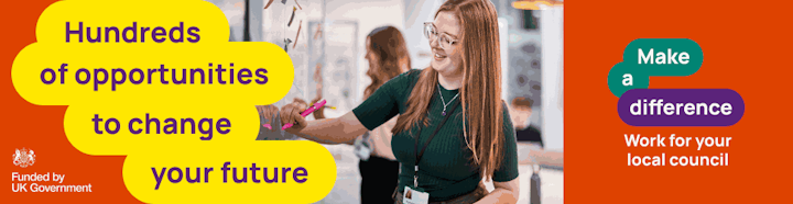 ‘Make a difference’ promotional banner: “Hundreds of opportunities to change your future”