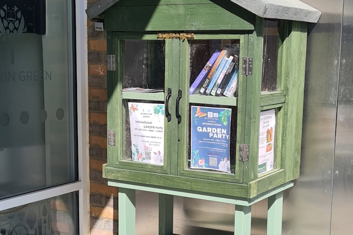 A 'little library' that was funded by a grant