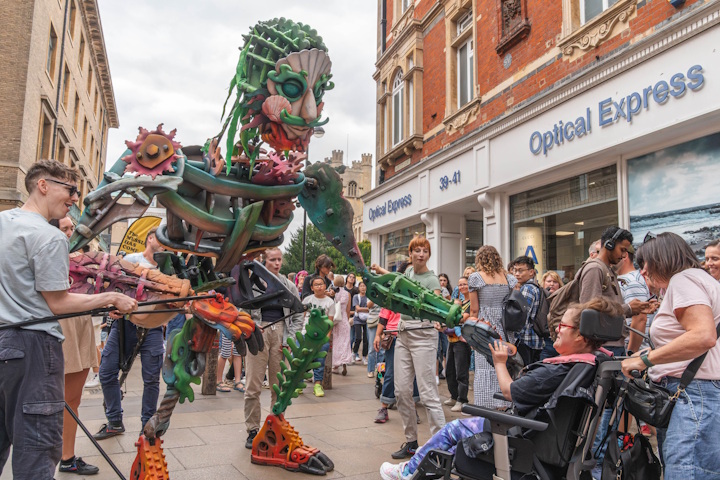 A giant puppet at last year’s Out of the Ordinary festival