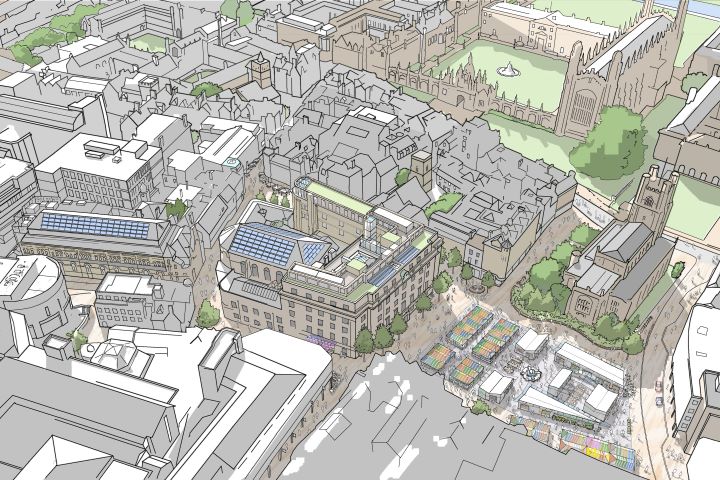 An artist's impression of the proposed Civic Quarter area